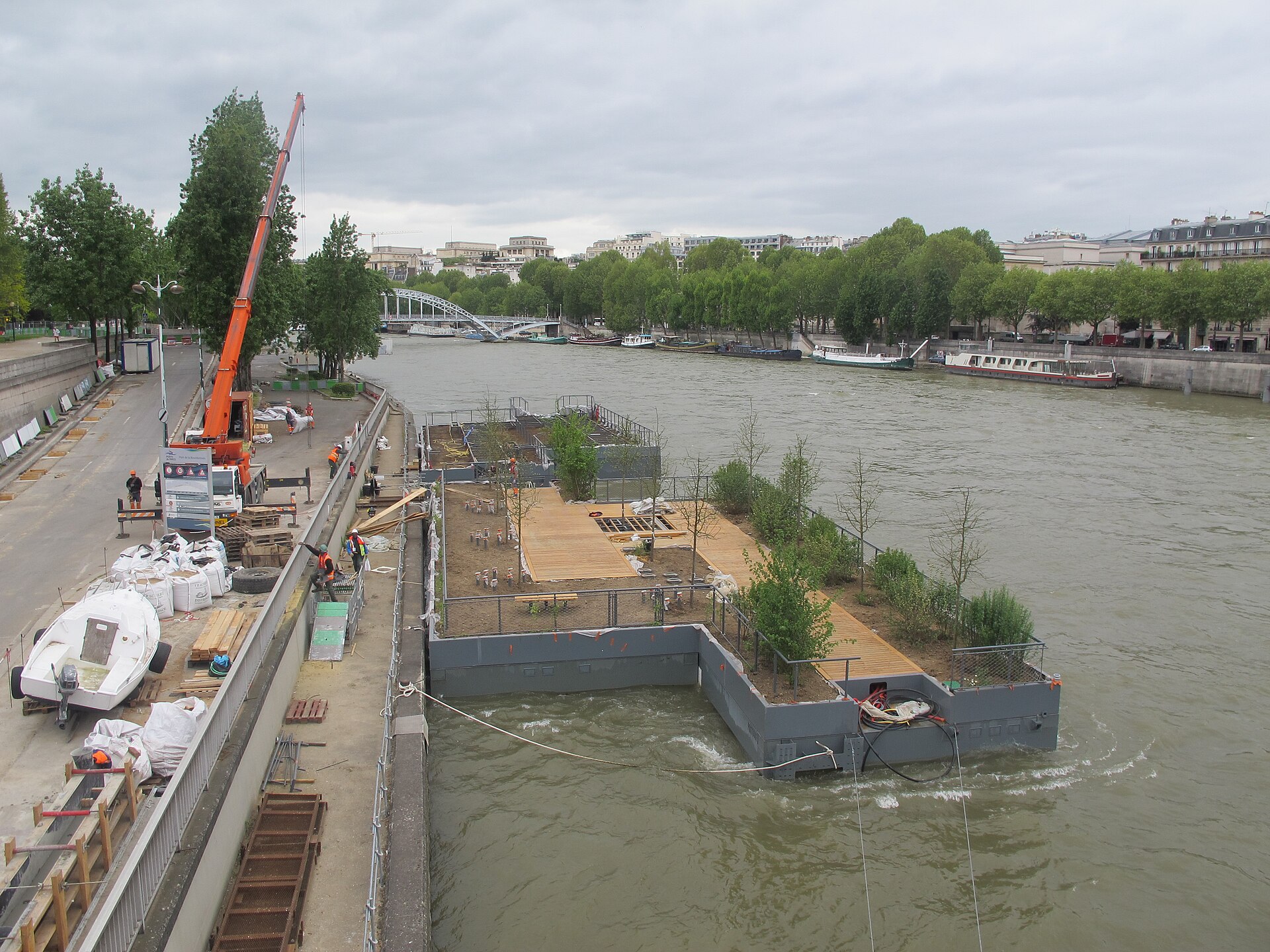 Travaux de berges en milieu urbain