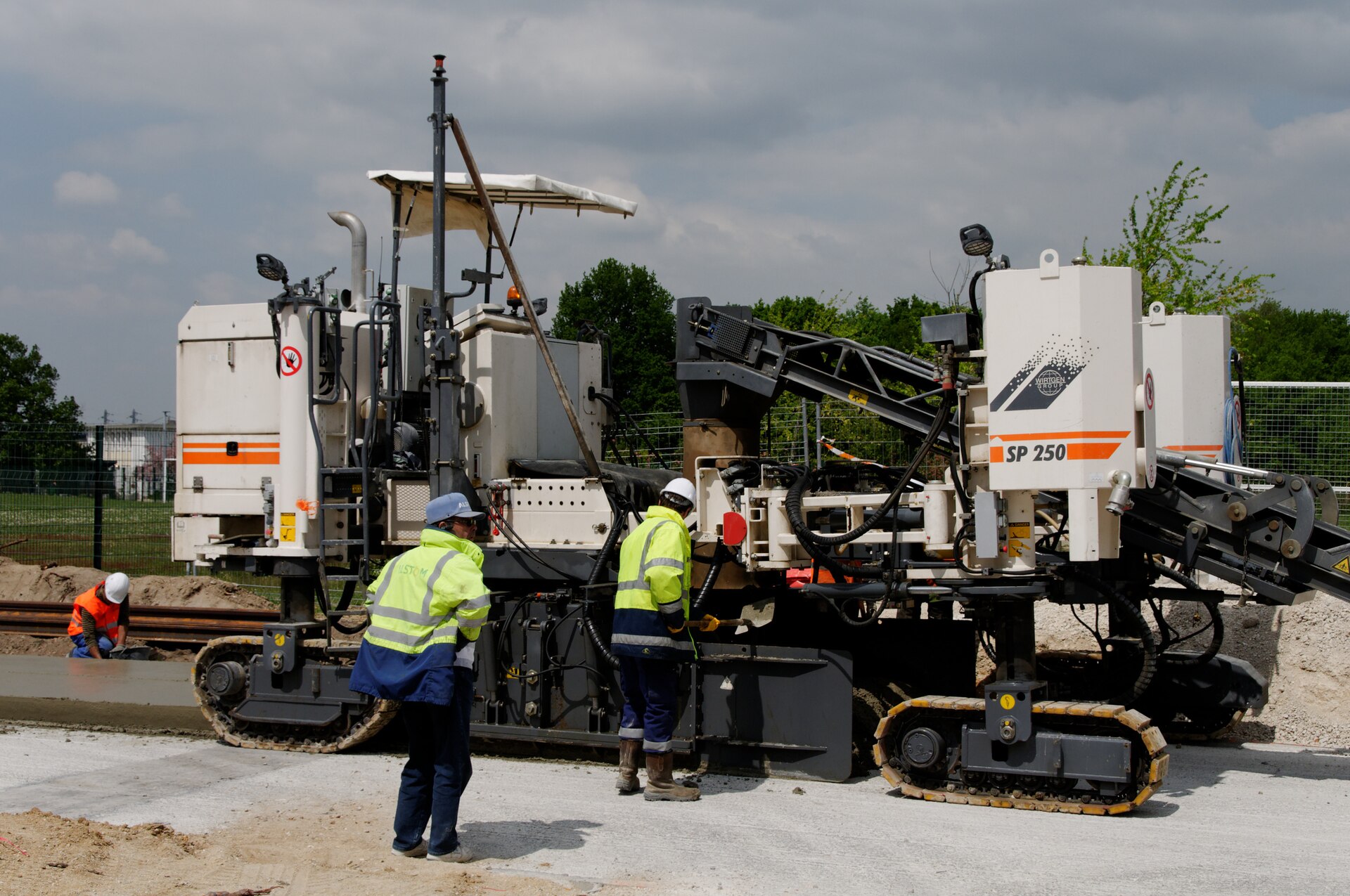 Chantier de plateforme de tramway